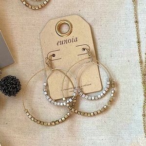 Round beaded earrings